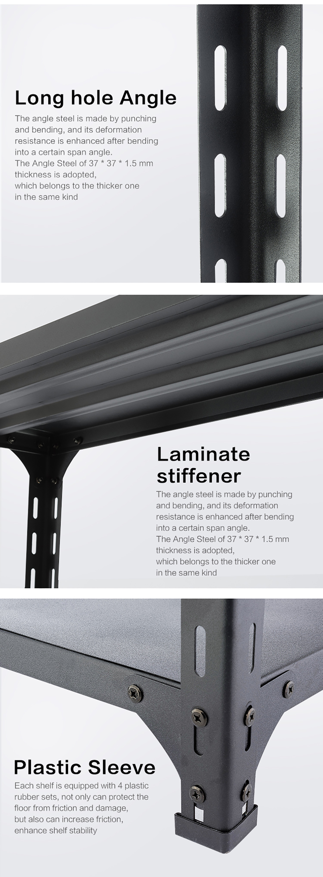 5 Layer Black Angle Steel Rack