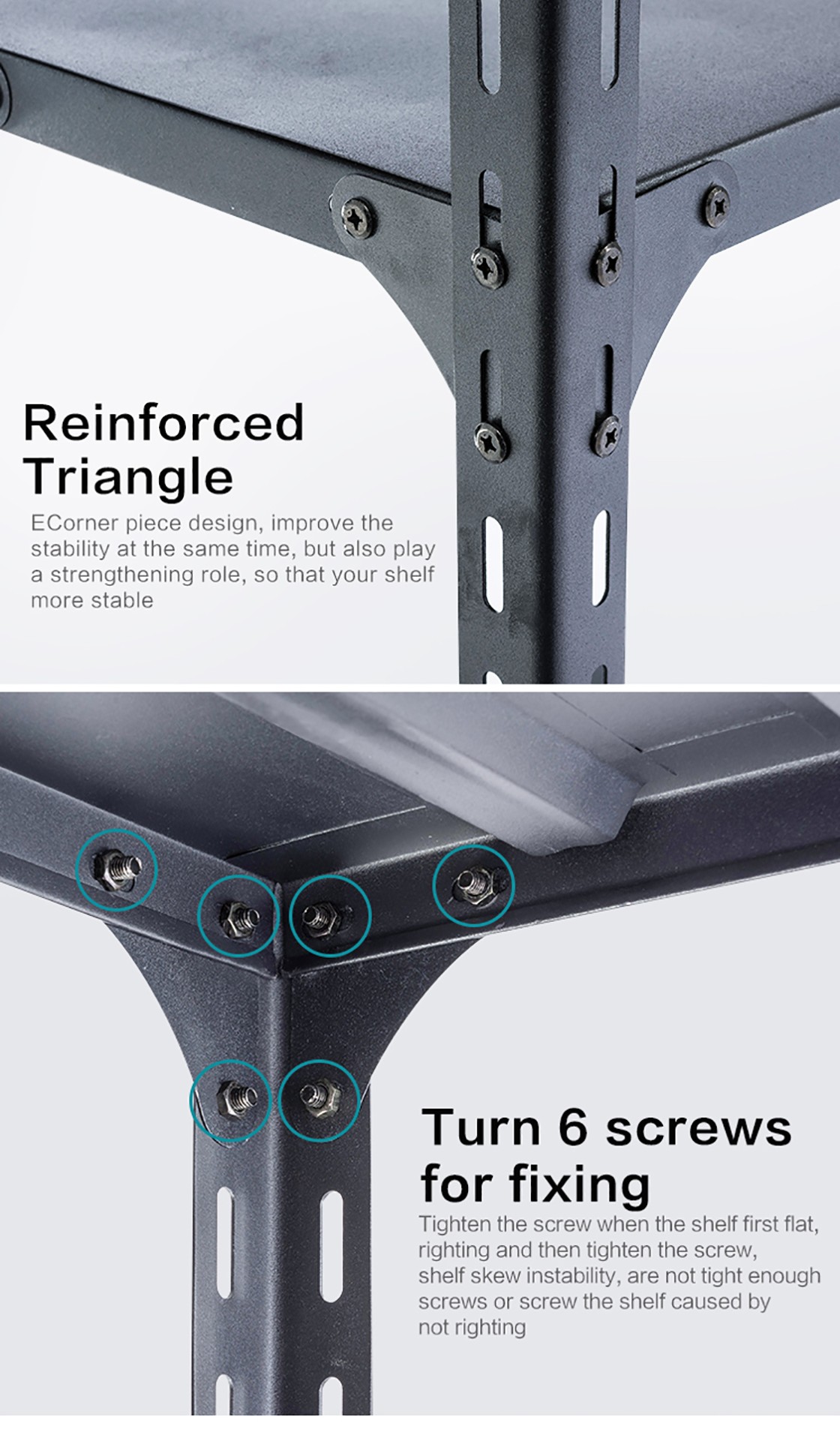 5 Layer Black Angle Steel Rack