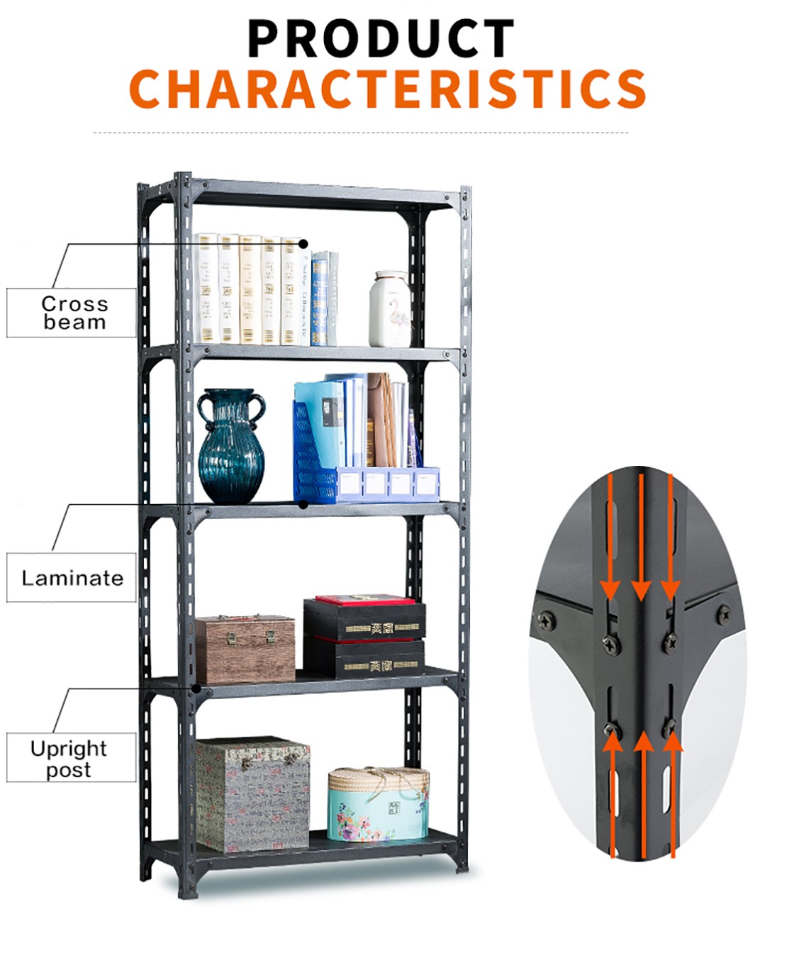 5 Layer Black Angle Steel Rack