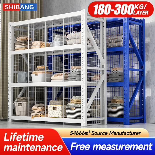 180KG 300KG Warehouse Rack With Mesh